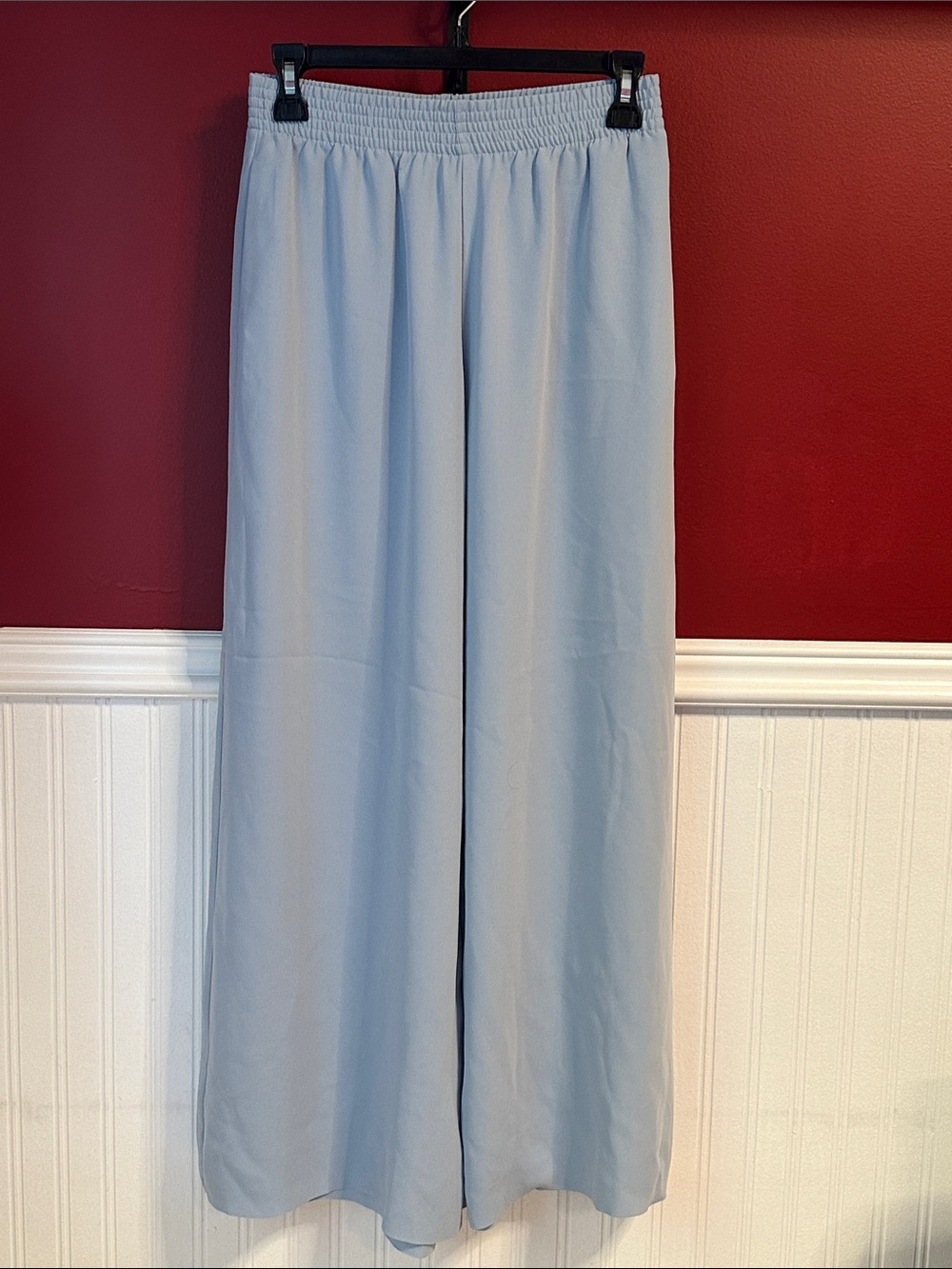 Babaton Parker Light Blue Wide Leg Elastic Waist Pants